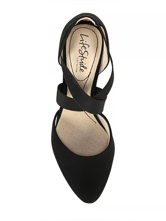 Life Stride Shoes - 🛍️Life Stride Black Crisscross Pointed-Toe Heels